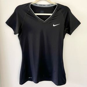 Nike Pro Black Compression Tee Size Medium